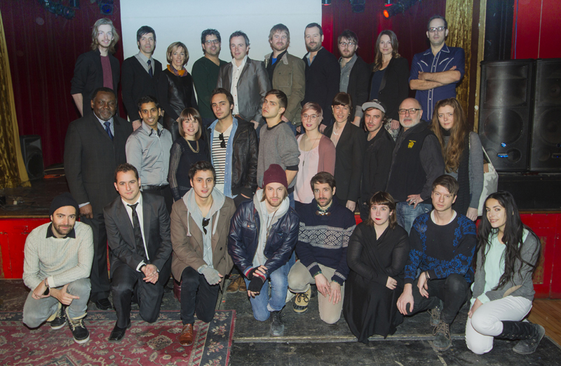 Photo de groupe prise lors de la confrence de presse du 18 fvrier 2013.